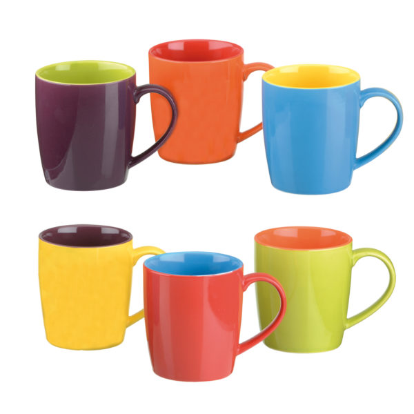 Set of 6 Harlequin Cappuccino Mugs - The DRH Collection