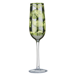 Tropical Leaves Champagne Flute
